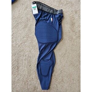 Nike Pro Men's NBA HyperStrong Navy Blue Padded 3/4 Basketball Pant Size XL-TALL